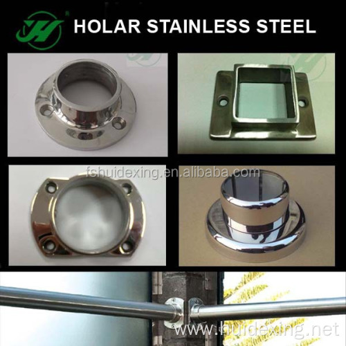 square handrail floor flange